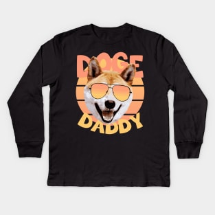 Doge Daddy - Shibu Inu (Doge) Sunglasses Kids Long Sleeve T-Shirt